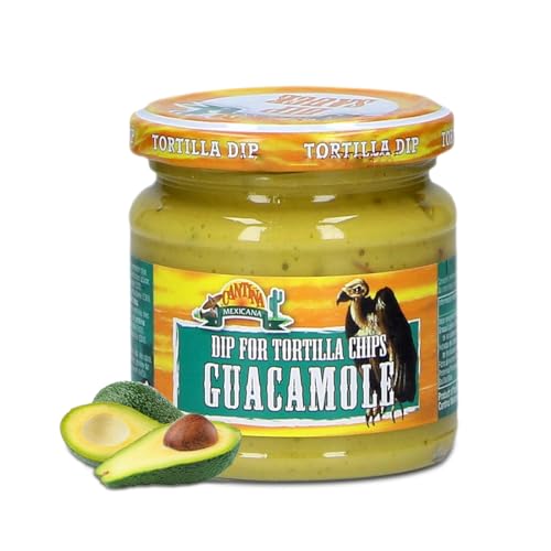 Image of Cantina Mexicana Guacamole Dip | Avocado | Mexican Cuisine | Seasoning & Spread | Contains Avocado Fruit , Green & Red Paprika, Onion, Tomato & Cheese Powder | Used for Tacos, Burritos & Nachos | Slightly Spicy | Vegetarian (190g)