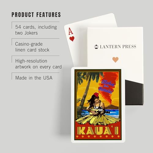Lantern Press Kauai Hawaii juego de 52 cartas Poker miniatura 3