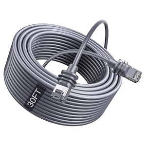 SURVADV Starlink Gen 3-kabel, vervangende standaard V3 Cat6-kabel 10 m waterdicht buiten, Starlink internetkit satellietkabelverlenging voor Starlink V3, Starlink Ethernet-kabel Gen 3, grijs