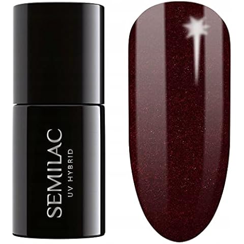 SEMILAC 393 Sparkling Black Cherry UV Gel Polish Cover