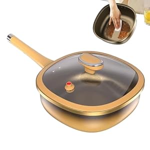 Generico Non Stick Frying Pan – Kitchen Ware Pots | Cooking Pans Nonstick Skillet | 50x30x10cm Cookware With Lid | Titanium Alloy Kitchen Supplies For Electric Induction Stove Grilling Home Apartment