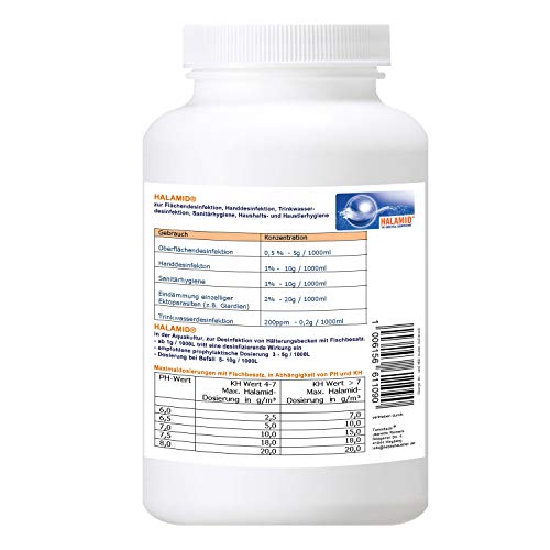 HALAMID - DAS ORIGINAL! CHLORAMIN-T - Professionelles Desinfektionsmittel gegen Viren, Bakterien, Pilze und einzellige Ektoparasiten, wie Giardien bei Hund und Katze, 1kg Eimer