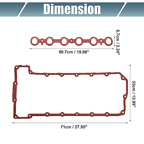 Image of X AUTOHAUX 1 Set Valve Cover Gasket NO.11127536785 for BMW E90 2006 for BMW E91 2006 for BMW E92 2006 for BMW E93 2006 for BMW 325i 2006 for BMW 325xi 2006