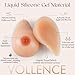 Vollence C Cup Side Silicone Breast Forms irregular Fake Boobs Mastectomy Prosthesis Bra Pad Enhancers - Nude