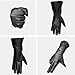 Hugger Glove Company Gauntlet Gloves Unlined Cold/Wind Resistant - Medieval Renaissance Gloves - Cosplay Long Arm Cuff (Black, Large, A)