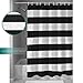 FAMILYDECOR Black and White Shower Curtain Nautical Striped Design Waterproof Fabric Curtains Bathroom Accessories Privacy Protect Bath Curtain 72x72 Inch