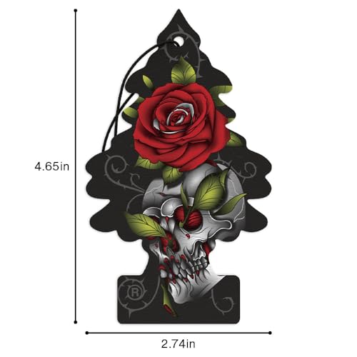 Image of LITTLE TREES Car Air Freshener | Hanging Tree Provides Long Lasting Scent for Auto and Home | 6 Air Fresheners |Rose Thorn (Pack of 24)