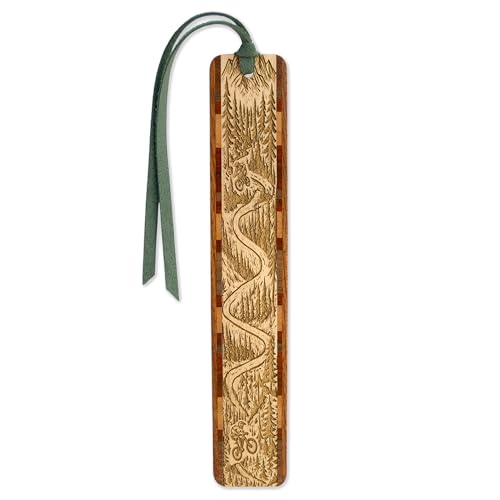 Mountain Biker Wood Bookmark – Laser Engraved Trail Riding Design
