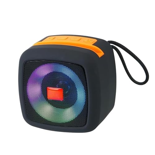 Image of Drumstone 10W TWS Bluetooth Speaker with IPX5 Waterproof, Dynamic Thunder Sound, Powerful Bass, Disco LED Light & 1200mAh Battery | USB /AUX /Memory Card Support Portable Wireless Speaker