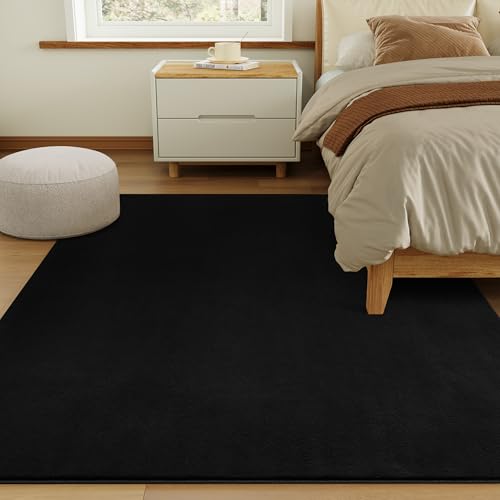 Tapete Lavable 3x5 Pies Negro miniatura 4