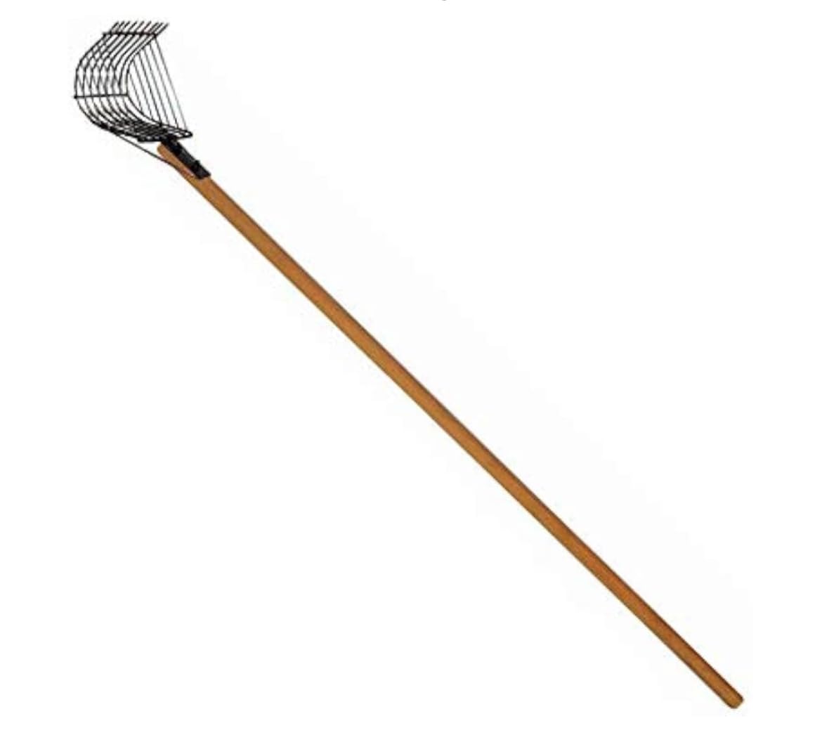 Rastrello Professionale per Telline e Cozze, 9 Denti in Acciaio Inox, Manico 120 cm, Larghezza 8 cm by Marlin Blue di Montanari Marco a Porto Corsini