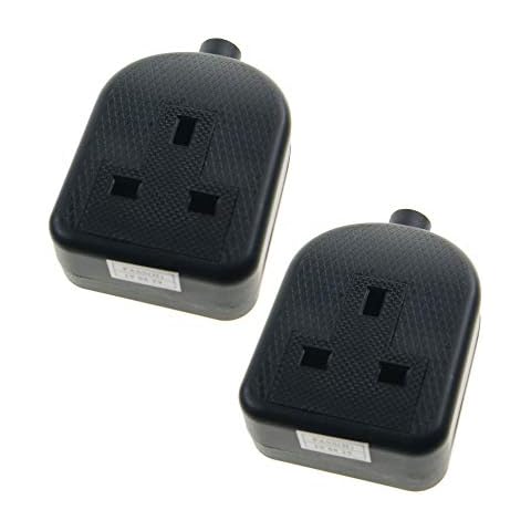 Ex-Pro 1 Gang High Impact Trailing Extension Socket, without Plug and Cable, 13A, Black - 2 Pack Cover