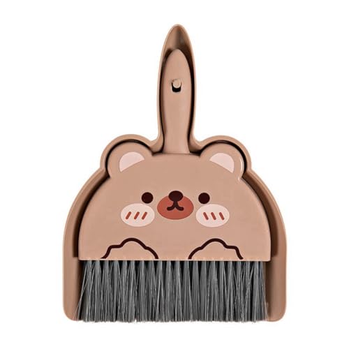 Pqahffowr Mini Recogedor de Escoba,Juego de Limpieza Pequeño de Bonitos para Niños,Juguetes para Juego de Imitación, Juego de Ayudante de Limpieza para Niños Pequeños, Oso