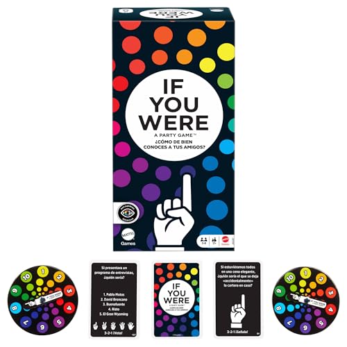 Ya en mundofriki.es: Mattel Games "If You Were," Juego de mesa para adultos con preguntas absurdas y votación a dedo con tarjetas en español y ruedas de puntuación, para 3-8 jugadores, JGG87
