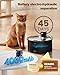 Wireless Cat Water Fountain Cordless: Battery Operated Cat Fountain - 108oz/3.2L Automatic Pet Water Dispenser Rechargeable Drinking Fountains for Cats Indoor with Motion Sensor Multiple Cats and Dogs
