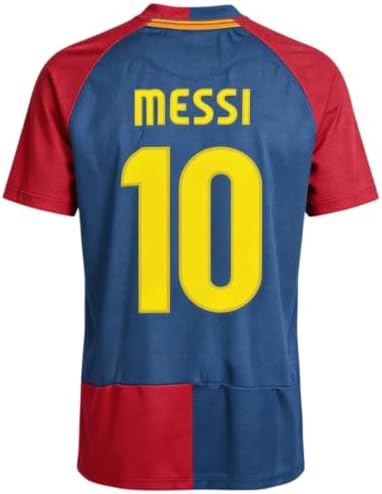 Leo Retro Collection Men’s Soccer Jersey Fan Version Short Sleeve Shirt for Game Day, Training, or Casual Wear (US, Alpha, XX-Large, Regular, Regular, 2008/09)