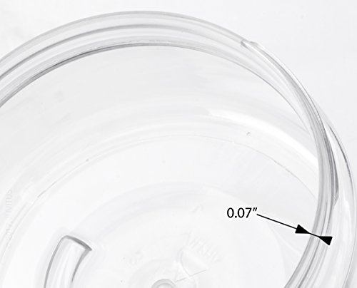 Clear PET Plastic (BPA Free) Refillable Low Profile Jar with White Lid - 4 oz (6 Pack)