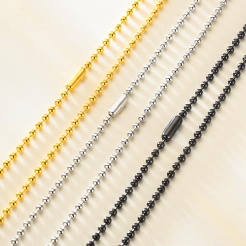 Image of IFNOW Ceiling Fan Pull Chain Metal Fan pull chain extension, ceiling fan chain connector,Diameter 3.2mm 6.5 Feet Long with 6 PCS Connector (Gold)