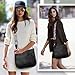 AUYOCO Vegan Leather Crossbody Bags for Women, Crossbody Purse with 2 Guitar Straps Zipped Pockets Handbag Shoulder Bag