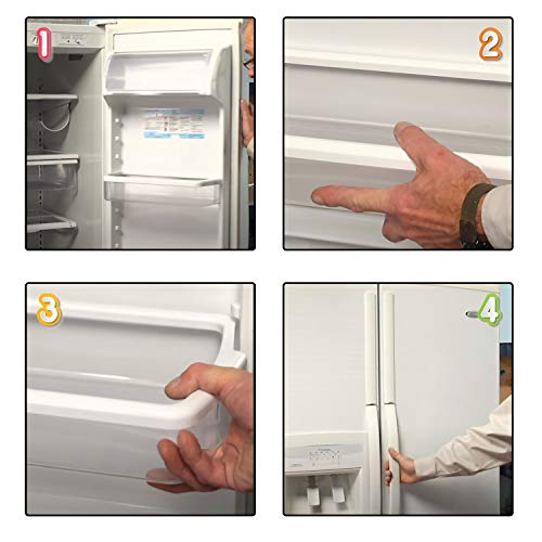 image for Funmit W10321304 Clear Plastic with White Frame Refrigerator Cantileve
