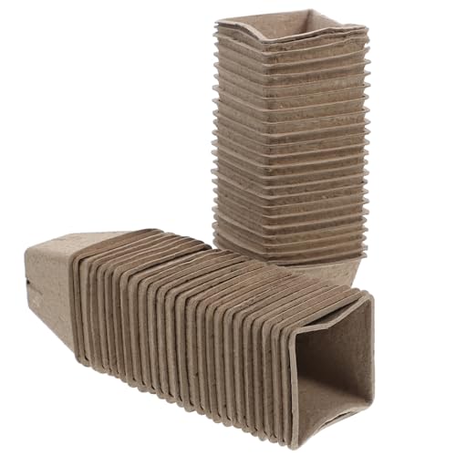 Kisangel 50pcs Flower Planting Kit DIY Paper Seedling Cups with Drainage Holes for Fun Gardening Crafts and Interactive Learning Activities