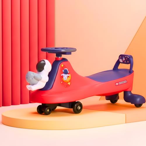 Image of Storio Astronaut Space Theme Swing Car for Kids 2-5 Years | Twist & Turn Ride-On Toy | No Pedals, No Batteries | Smooth & Safe Ride | Sturdy Body | Indoor Outdoor Ride-On for Boys & Girls