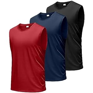 Boyzn Men’s Tank Top Pack of 3 Training Fitness Bodybuilding Tank Shirt Quick-Drying Muscle Shirt Sleeveless Vest for Men
