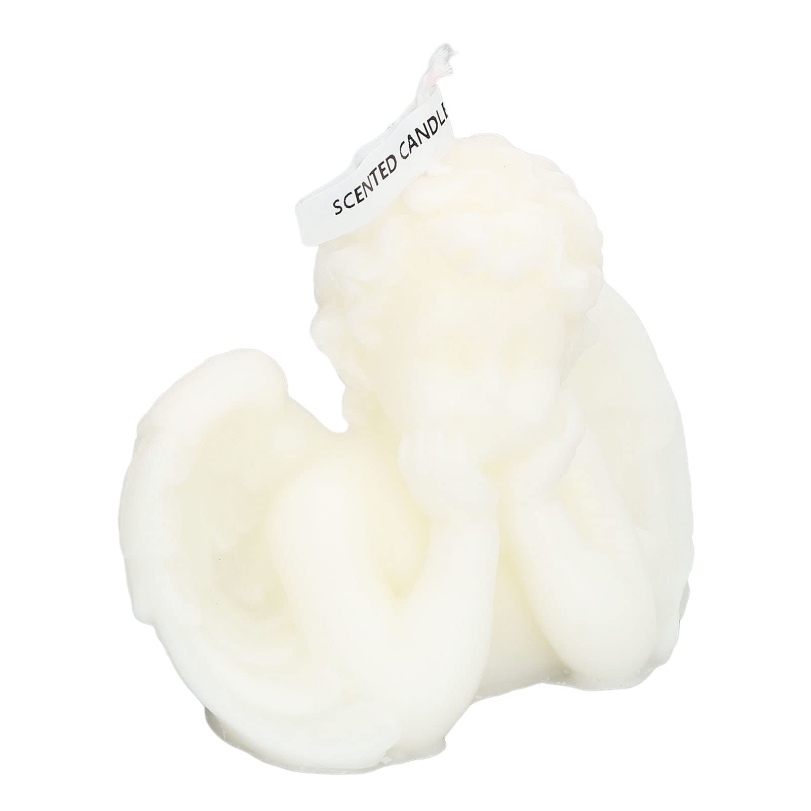 Angel Candle, Soy Wax Scented Candles, Angel Candle Cupid Candle Angel Candle Wax Vegan Candle Cute Decorative Candle Handmade Aesthetic Candle for Home Decor Bedroom Bathroom(Two Hand On Cheek White)