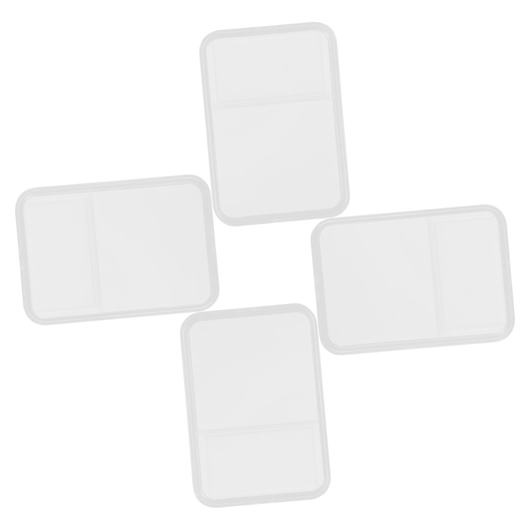 VILLCASE 4Pcs Stamp Display Box Clear Plastic Storage Case for Stamp Collectors Organize Protect Your Stamps for Home Office Use Easy to Clean