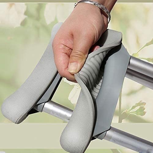 Muletas para Adultos Bastones para Las Axilas Bastones para Las Axilas Fractura de Altura Ajustable Amortiguador de Resorte para Adultos Individual Ideal para Viajes o Trabajo