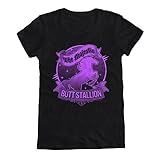 GEEK TEEZ Majestic Butt Stallion Women's T-Shirt Black Small