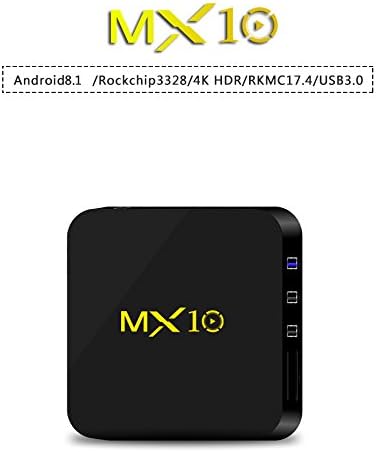 NEW R-TV BOX MX10 4G DDR3 RAM 32G ROM Rockchip RK3328 Android 8.1 Quad Core 64-Bit 4K USB 3.0 UHD WiFi H.265 TV Box Media Player