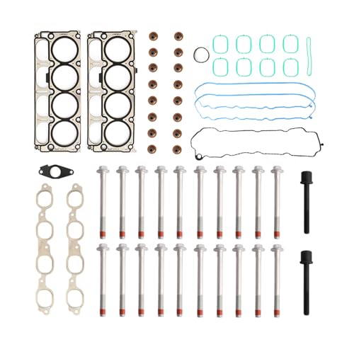 Image of AUCERAMIC HS26744PT Cylinder Head Gasket Set with Head Bolts for 2014-2020 Chevrolet Silverado 1500 Suburban Tahoe GMC Sierra 1500 Limited Yukon XL 5.3L V8 L83 Replaces HS54996 HGS4308 HS8429