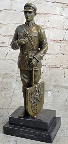 Vintage Russian Officer Soldier Uniform Hand Made Art Bronze Figurine Sculpture by Think Bronze Decorative Gift Deco