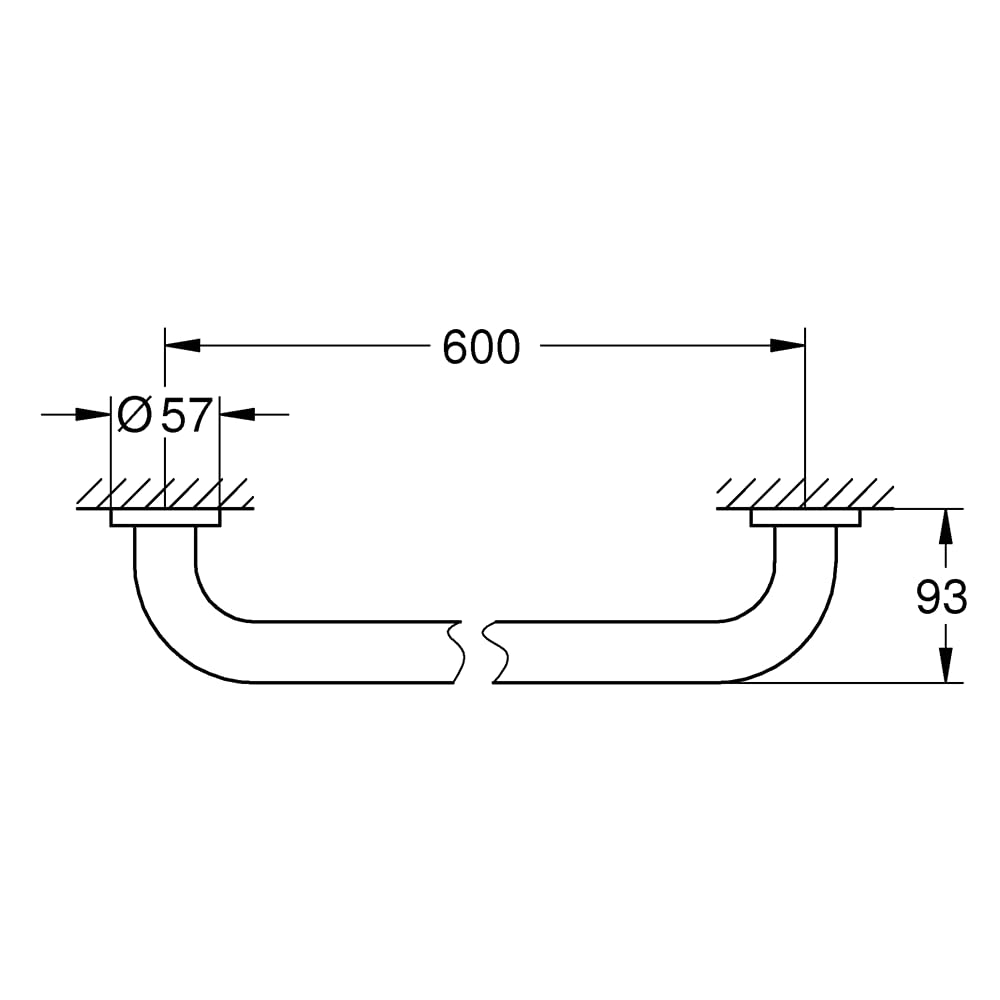 Grohe Essentials - Asidero de bañera Redondo 610 mm Ref. 40794001