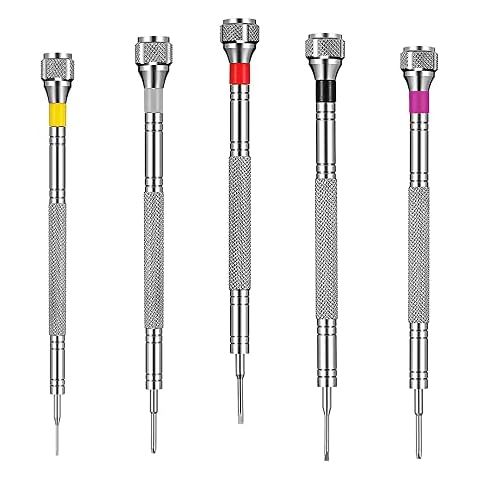Pack of 5 small watchmaker's screwdriver, watchmaker's screwdriver, watchmaker's screwdriver set, repair tools set, for tool maintenance such as watches, glasses, jewellery Cover