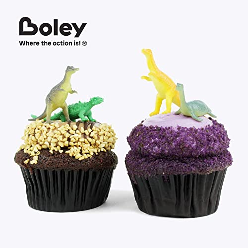 Boley 150 Pack Miniature Dinosaur Toy Set - Colorful Mini Plastic Dinosaur Figure Variety Pack - Perfect For Party Packs, Party Favors, Cake Toppers, And Stocking Stuffers! #TOP5