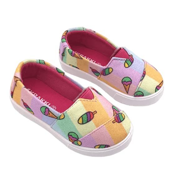 KRAKKI Cloth Glitter Rainbow Color Print Shoes Baby Girls (4.5-5.5_Red) (B0BT769MDV) Amazon Price History, Amazon Price Tracker
