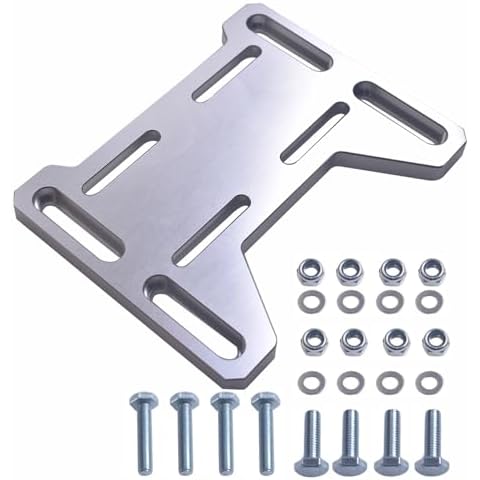 QASKEHKT Motor Engine Mounting Plate for for Mini Bike Go Kart Doodlebug DB30 for Small 4 Stroke Engines Predator 212 Tilloson 212 Coleman 100 Honda Tecumseh Silver Cover