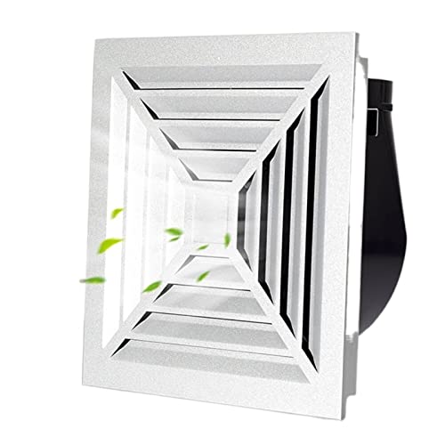 Ventilador Integrado para Techo Extractor, 30×30cm Ventilación Silenciosa con Rejilla, Ventilador Cuadrado para Baño y Cocina