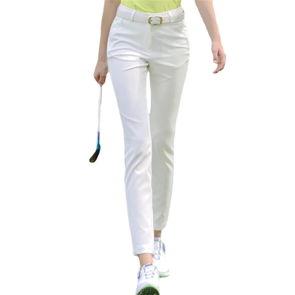 AGARES Pantaloni da golf da donna Slim Fit pantaloni impermeabili traspiranti da golf per abbigliamento sportivo da donna