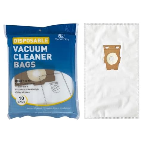 CF Clean Fairy 10 Pack Compatible With Kirby Vacuum Bag Style F For Avalir, Sentria I, II, Ultimate Diamond G3 G4 G5 G6 Gsix G10, G10D, G10E, G10Se Replacement for 204808 204811 Cover