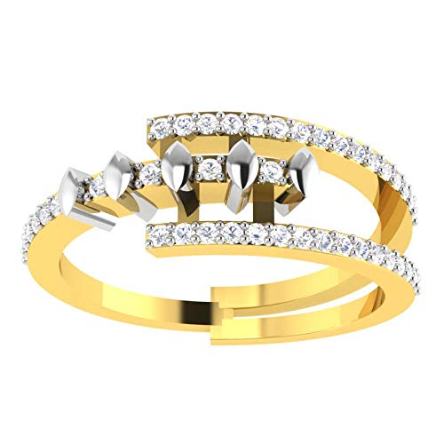 Avar Rings Buy Avsar 18K (750) Diamond Ring AVR374A at Amazon.in
