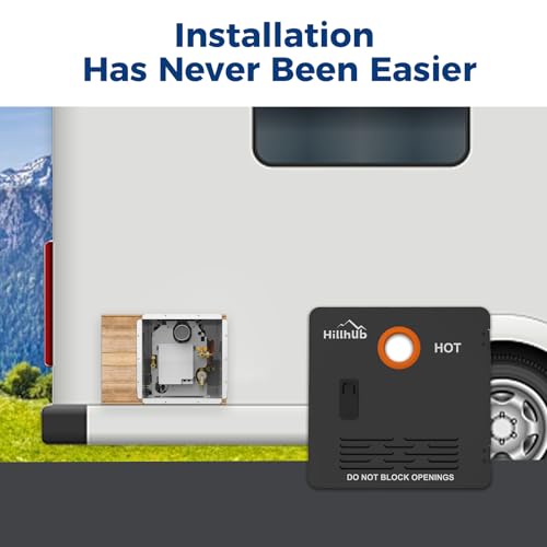 Image of Hillhub 15 x 15 Inches RV Water Heater Black Door (ONLY DOOR). Electrolytic Plate, Electrostatic Powder Coating Technique, Tankless RV Water Heaters Door kit of Hillhub