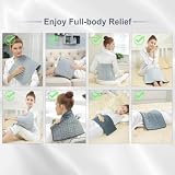 Heating Pad,Heated Blanket,Heating Pad for Back Neck,Silvergray,24x12In
