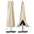 OKPOW Umbrella Cover 420D Oxford Fabric Patio Umbrella Covers Waterproof with Zip, for 9ft to 12ft Garden Outdoor Umbrella (Khaki)