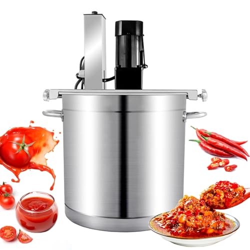 Mezclador automático de ollas, mezclador de mortero portátil eléctrico, agitador de condimentos de acero inoxidable para ollas calientes, para sopas, salsas de chile y bebidas.(20L)