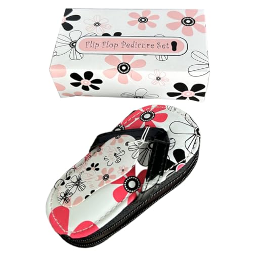MOTHNUR Kit Manicura Pedicura para Mujer Set Profesional Acero Inoxidable con Cortaúñas Portátil Diseño Flor y Sandalia Cuidado Uñas Doméstico Viaje