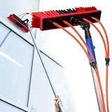 LISHEUK Kit de Limpieza de Ventanas con Agua - Pértiga Extensible de 3 a 12 m con Cepillo de 35 cm para Ventanas Altas, techos, Coches y Suelos - Equipo Profesional de Limpieza c