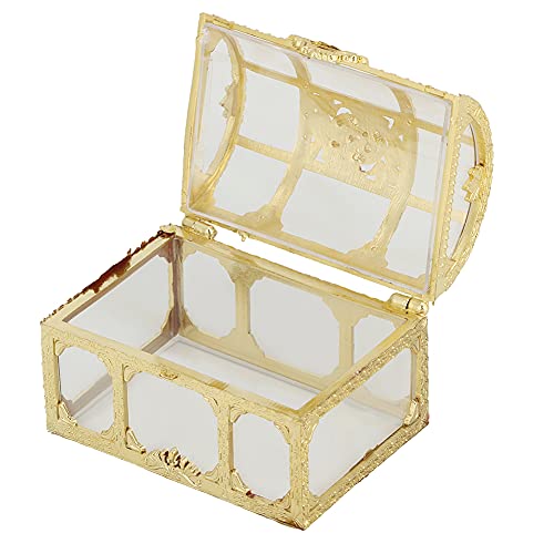TOPINCN 12pcs Candy Box Hollow Chocolates Container Ornamnet Gift Jar Decoration Sugar Storage Box for Wedding Birthday Party(Gold)